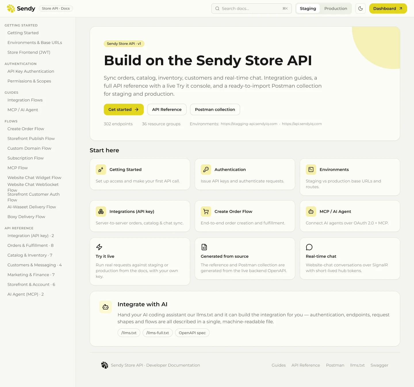 Sendy developer docs — home